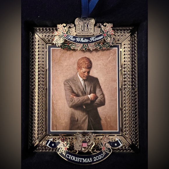 White House Historical Assoc. JFK Christmas 2020 Ornament w/Pamphlet & Box MINT - Picture 1 of 2